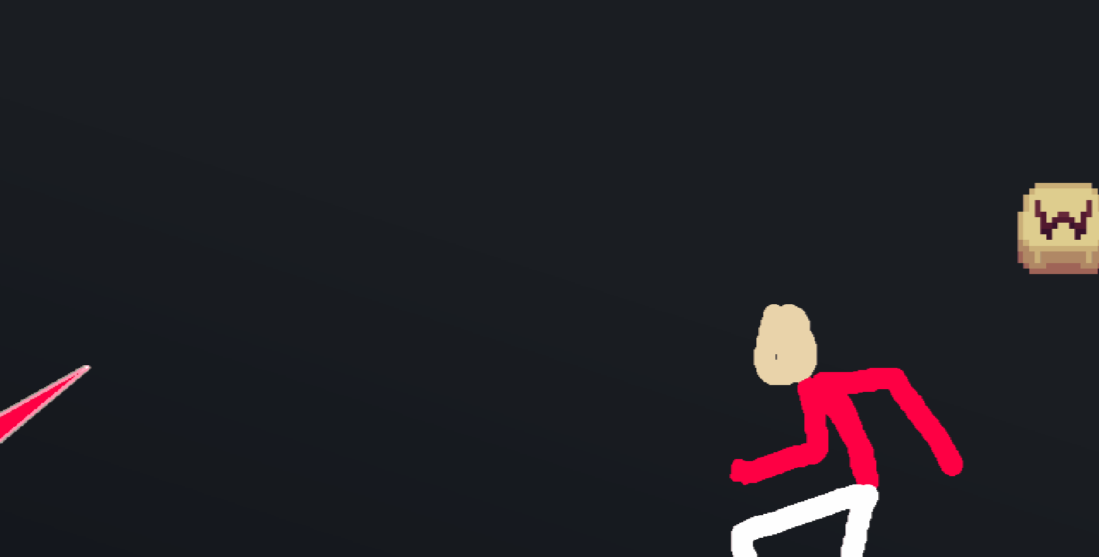 short gif showing the gameloop of the laser minigame